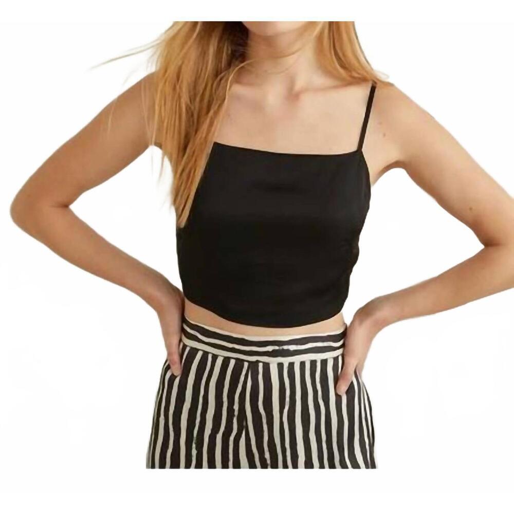 NEW YERSE double satin top in black
